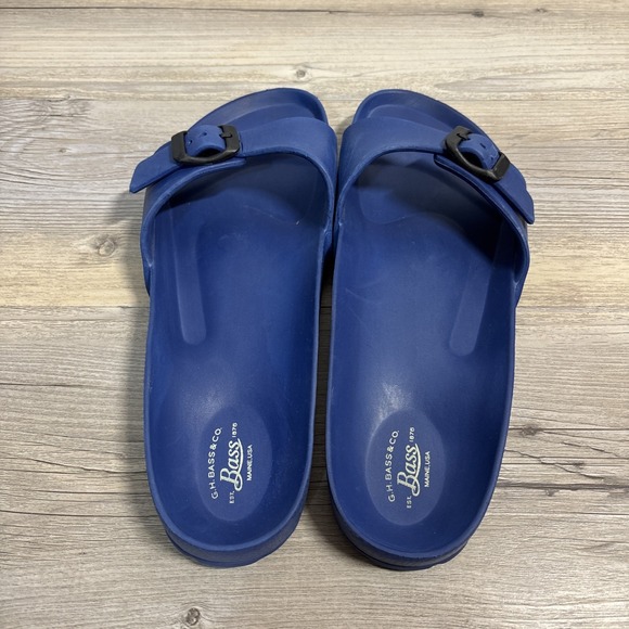 Women's 8 G. H. Bass Navy Blue Buckle EVA sandal - Picture 7 of 9
